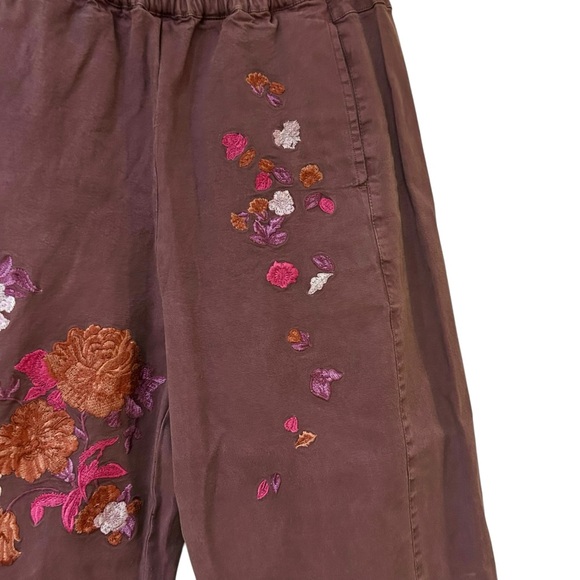 Pilcro The Izzie Relaxed Pull-On Barrel Pants Sz S Embroidered Stretch Ankle - Picture 6 of 11